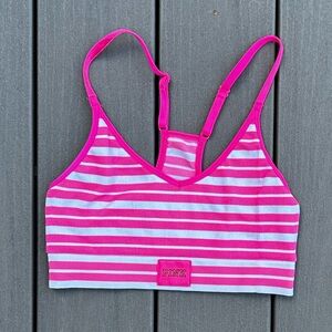 PINK Striped Sports Bra